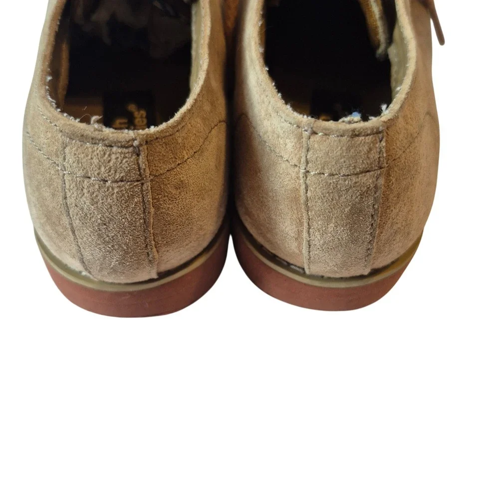 Hush Puppies Boys Suede Oxford Shoes Beige Lace Up Casual Dress Shoes‎ Size 13.5